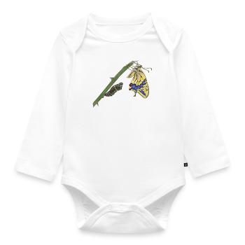 De la chenille au papillon - Body Bébé bio manches longues - blanc - Devant