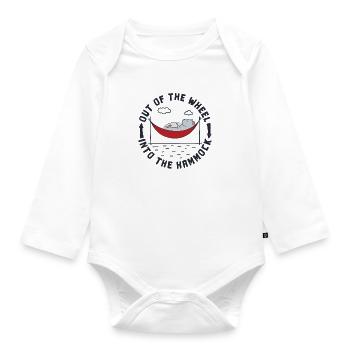 Out Of The Wheel Into The Hammock - Organic Longsleeve Baby Bodysuit - white - Front