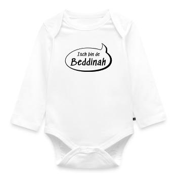 Isch bin de Beddinah Bettina auf sächsisch lustig - Baby Bio-Langarm-Body - Weiß - Vorne