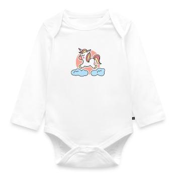 Nachwuchsreiterin Reiter Reiten Reiterin Baby - Baby Bio-Langarm-Body - Weiß - Vorne