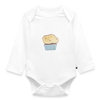 Cupcake - Organic Longsleeve Baby Bodysuit - white - Front