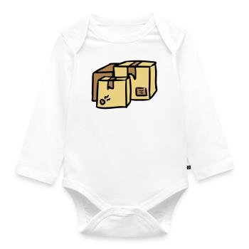 Packages Delivery Packages paquet Post - Organic Longsleeve Baby Bodysuit - white - Front