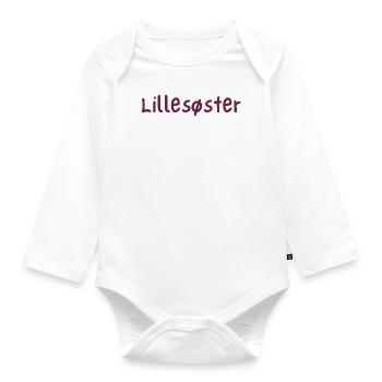 little sister - Organic Longsleeve Baby Bodysuit - white - Front
