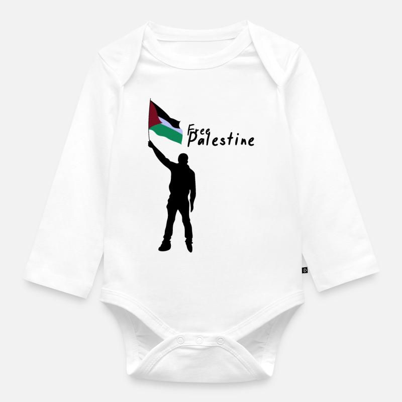 Libérer la Palestine - Body Bébé bio manches longues - blanc