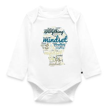 Mindset is Everything - Baby Bio-Langarm-Body - Weiß - Vorne