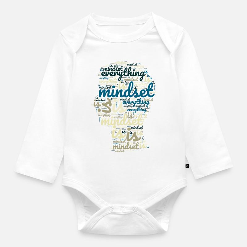 Mindset is Everything - Baby Bio-Langarm-Body - Weiß