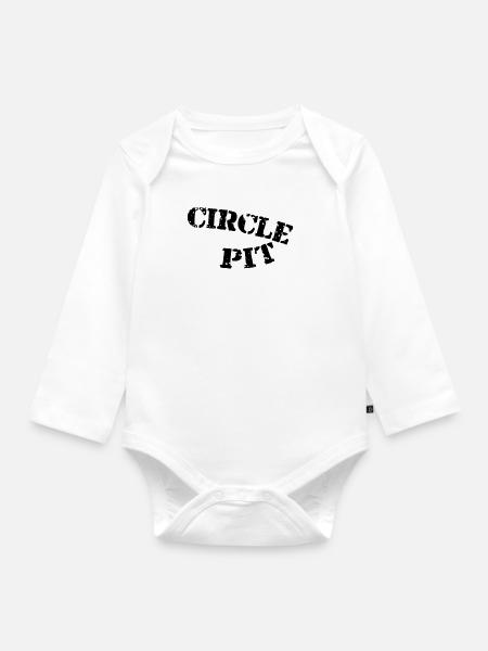 Circle Pit - Baby Bio-Langarm-Body - Weiß