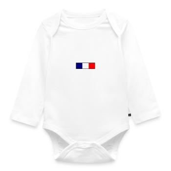 Team france - Baby Bio-Langarm-Body - Weiß - Vorne