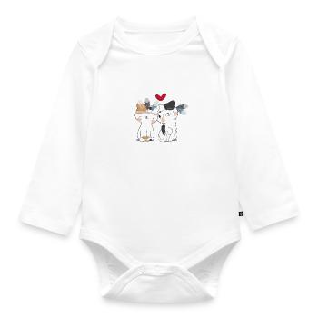 Ich werde Große Schwester / Big Sister - Baby Bio-Langarm-Body - Weiß - Vorne