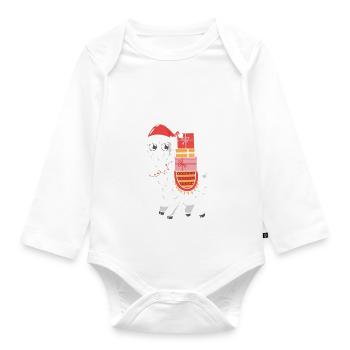 Cadeaux de Noël Noël - Body Bébé bio manches longues - blanc - Devant