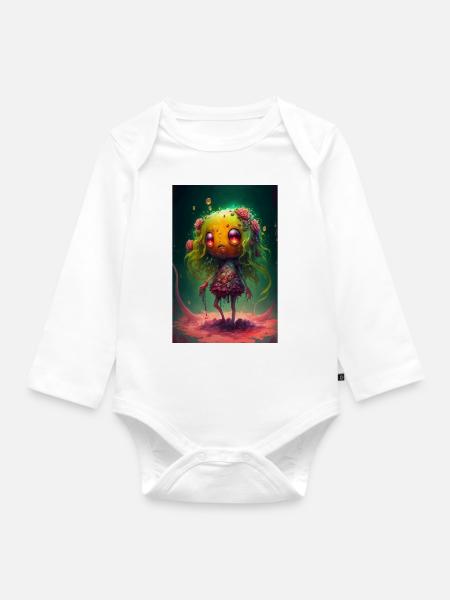 Zombie Frozen - Baby Bio-Langarm-Body - Weiß