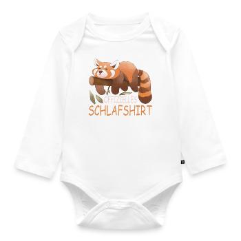 Offizielles Schlafshirt Roter Panda - Baby Bio-Langarm-Body - Weiß - Vorne