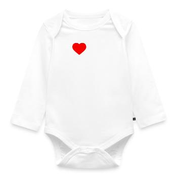 I love my boy - Organic Longsleeve Baby Bodysuit - white - Front