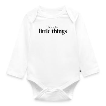 Ce sont les petites choses - Body Bébé bio manches longues - blanc - Devant