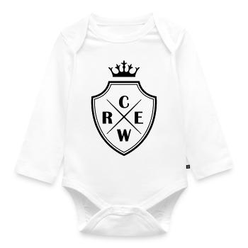 crew - Baby Bio-Langarm-Body - Weiß - Vorne