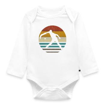Jai Alai Sports Retro vintage Cesta-Punta, Pelota - Organic Longsleeve Baby Bodysuit - white - Front