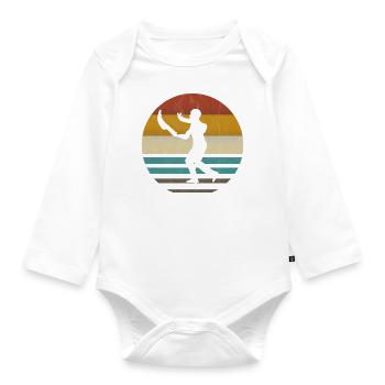 Jai Alai Sports Rétro vintage Cesta-Punta, Pelota - Body Bébé bio manches longues - blanc - Devant