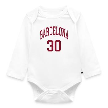 Barcelona 30 - Baby Bio-Langarm-Body - Weiß - Vorne