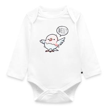 The Serene Bird - Organic Longsleeve Baby Bodysuit - white - Front