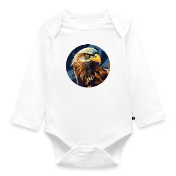 Eagle - Organic Longsleeve Baby Bodysuit - white - Front