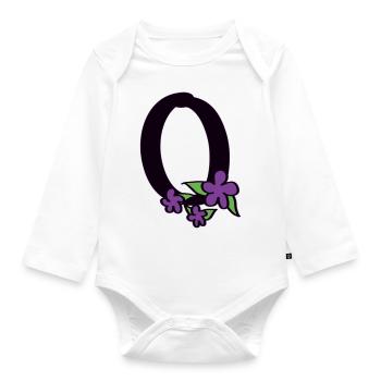 O for Optimist - Organic Longsleeve Baby Bodysuit - white - Front