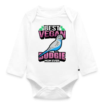 Budgie lovers | Budgies - Organic Longsleeve Baby Bodysuit - white - Front