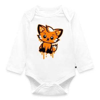 Fox Comic - Body Bébé bio manches longues - blanc - Devant