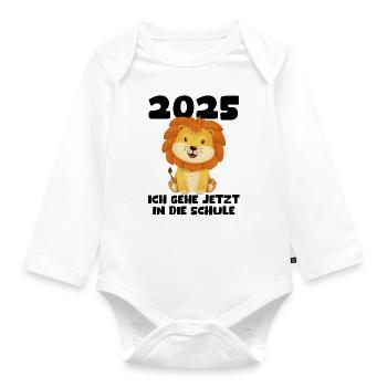 Écolier 2025 Inscription des jeunes filles à l’école 2025 Décoration - Body Bébé bio manches longues - blanc - Devant