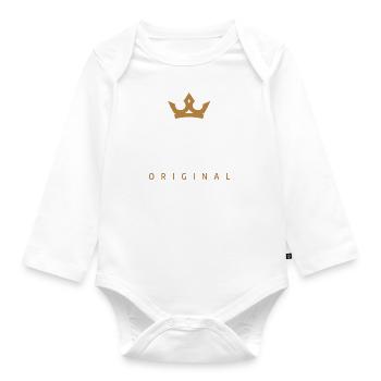 Eck Original Familienlogo - Baby Bio-Langarm-Body - Weiß - Vorne