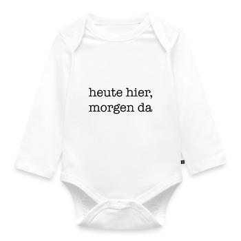 reisen - Baby Bio-Langarm-Body - Weiß - Vorne