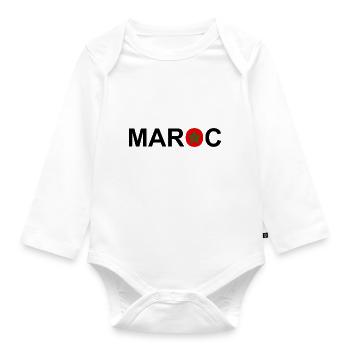 Morocco - Organic Longsleeve Baby Bodysuit - white - Front