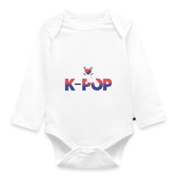 Cadeau K-Pop japonais pour les fans de K-Pop - Body Bébé bio manches longues - blanc - Devant
