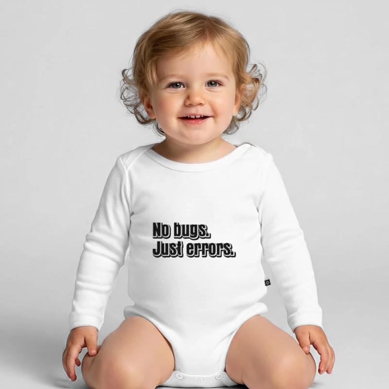 No Bugs Just Errors Coder Programmer Nerd Software Baby Bio-Langarm-Body