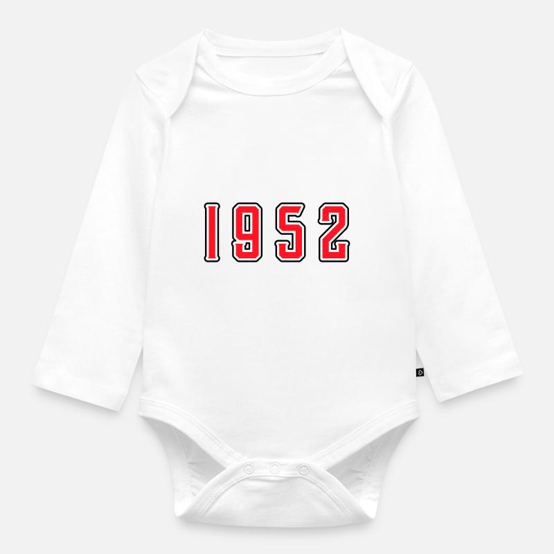 1952 anniversaire - Body Bébé bio manches longues - blanc