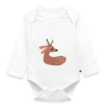 Noël Reni Renne - Body Bébé bio manches longues - blanc - Devant