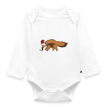 Fourmilier Comic Christmas - Body Bébé bio manches longues - blanc - Devant