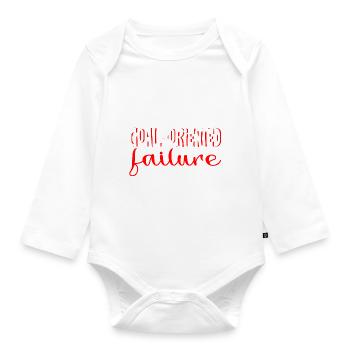 Goal Oriented Failure 4 - Organic Longsleeve Baby Bodysuit - white - Front