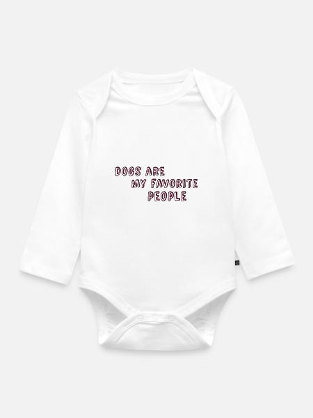 Hund - Baby Bio-Langarm-Body - Weiß