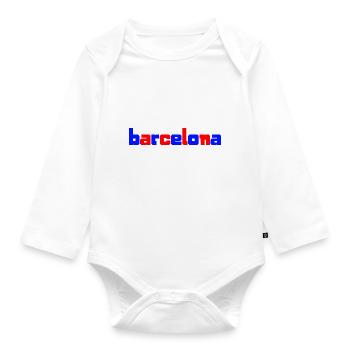 Ville de Barcelone Cty - Body Bébé bio manches longues - blanc - Devant