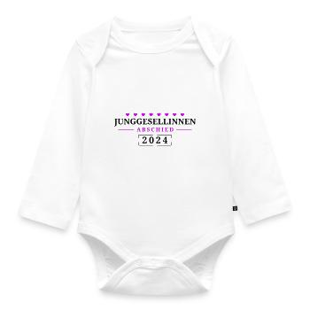 Jga 2024 Junggesellinnenabschied - Baby Bio-Langarm-Body - Weiß - Vorne