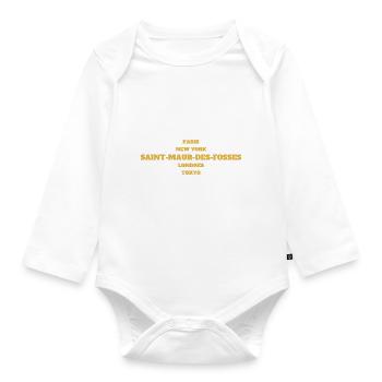 Saint Maur Style - Unique streets, unique style. - Body Bébé bio manches longues - blanc - Devant