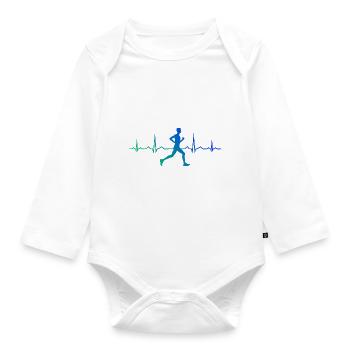 Fitness Laufen Cross Country Running Running - Baby Bio-Langarm-Body - Weiß - Vorne