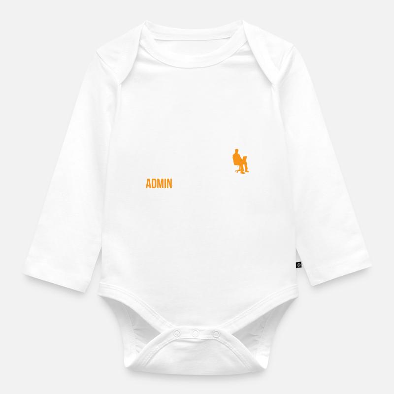 Admin Shirt · EVOLUTION · Geschenk - Baby Bio-Langarm-Body - Weiß