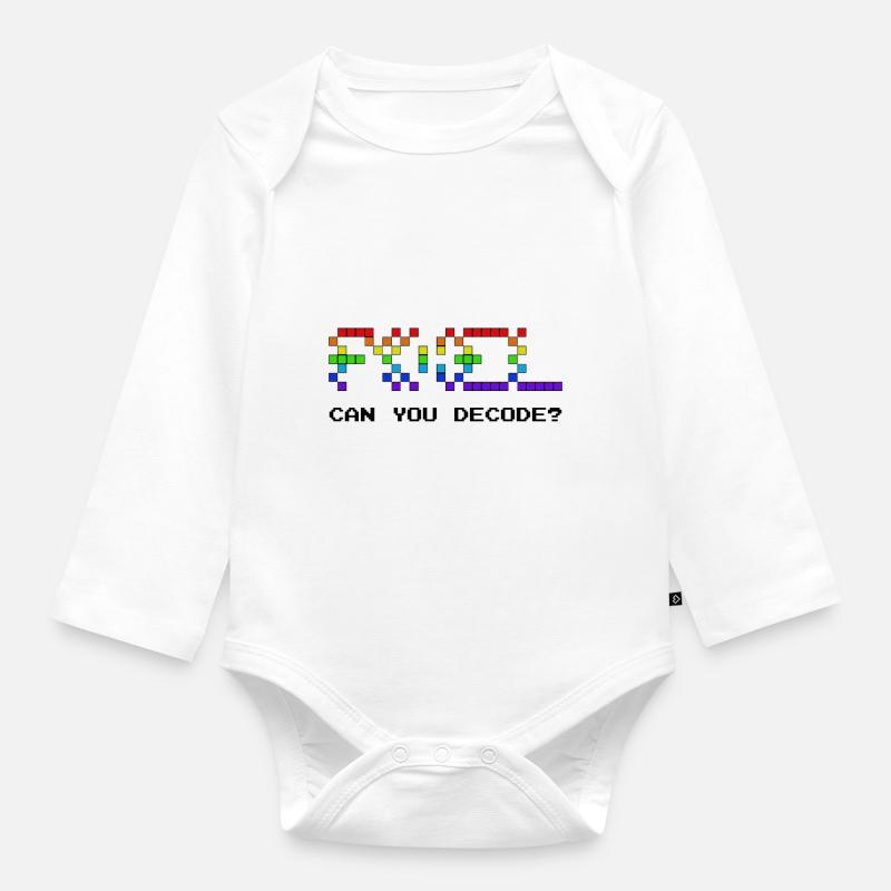 Can you decode? - Body Bébé bio manches longues - blanc