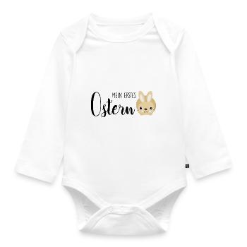 Mein erstes Ostern - Baby Bio-Langarm-Body - Weiß - Vorne
