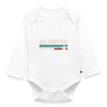 Signe du zodiaque Scorpion - Body Bébé bio manches longues - blanc - Devant