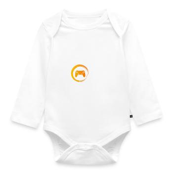 Sporty Hobby Leidenschaft Gaming - Baby Bio-Langarm-Body - Weiß - Vorne