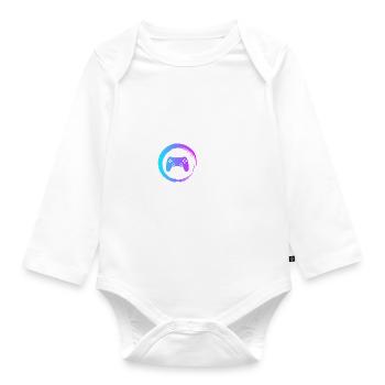 Sporty Hobby Leidenschaft Gaming - Baby Bio-Langarm-Body - Weiß - Vorne