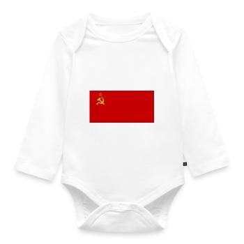 Drapeau de l'Union soviétique - Body Bébé bio manches longues - blanc - Devant