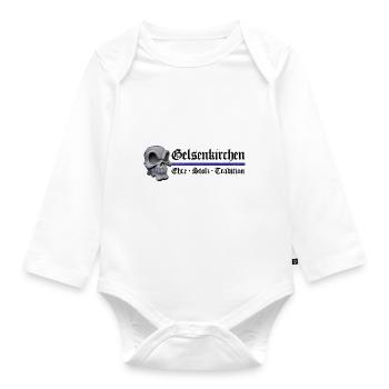 Gelsenkirchen - Ehre Stolz Tradition - Baby Bio-Langarm-Body - Weiß - Vorne